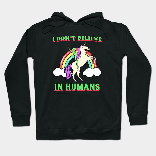 I Don't Believe In Humans Hoodie by MONMON-75